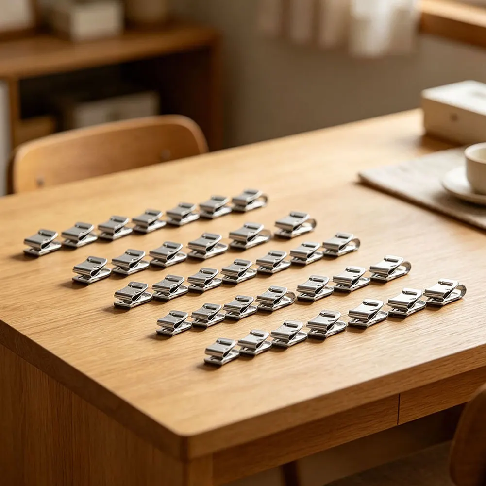 50 Piece Stainless Steel Photovoltaic Cable Clamp for Solar DC Cable Fixation Compatible with Standard Mounting Rails