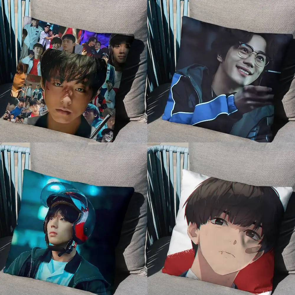 

JI HOON cool W-Weak Hero Class Pillow Case Office Cushions Suitable For Sofa Car Bedroom Decorative Cushion Cover