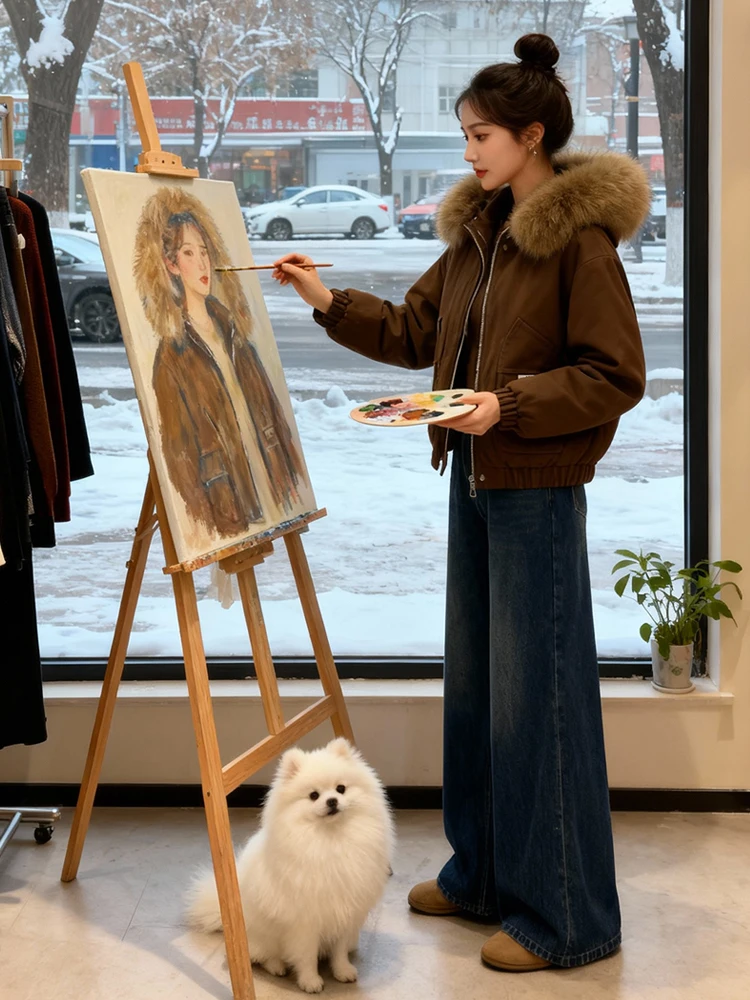 Thiened zíper com capuz quente topo feminino inverno nova faion fce forrado de algodão jaet nali marca commute simples sle