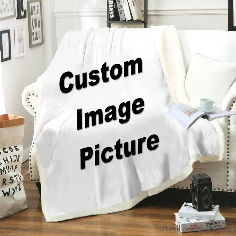 Custom Link Picture Flannel or Shepa Blanket Children Weighted Fluffy Throws Dream Cartoon Blankets King Size Luxury Nap