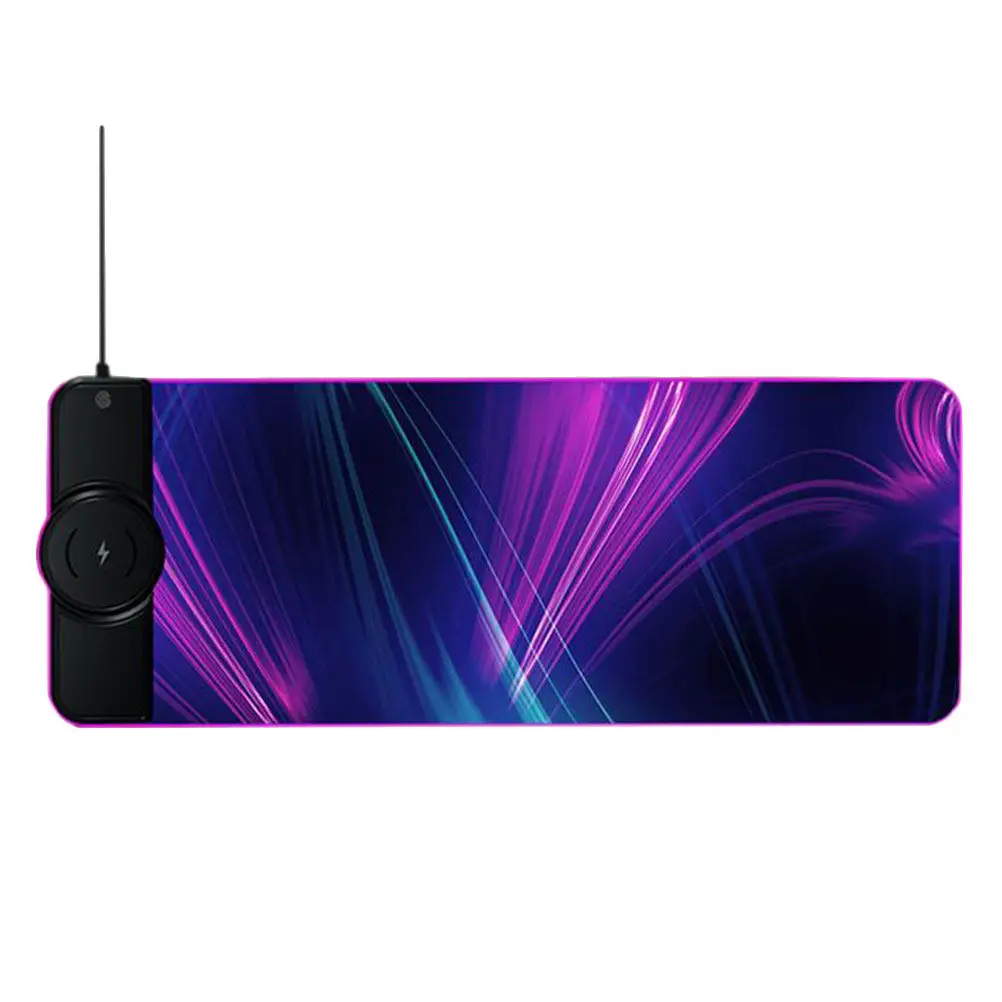 Wireless Mouse Pad Large Gaming Mousepad Panel Non-Slip Keyboard Mat Thickened Mouse Cushion for Office Gaming