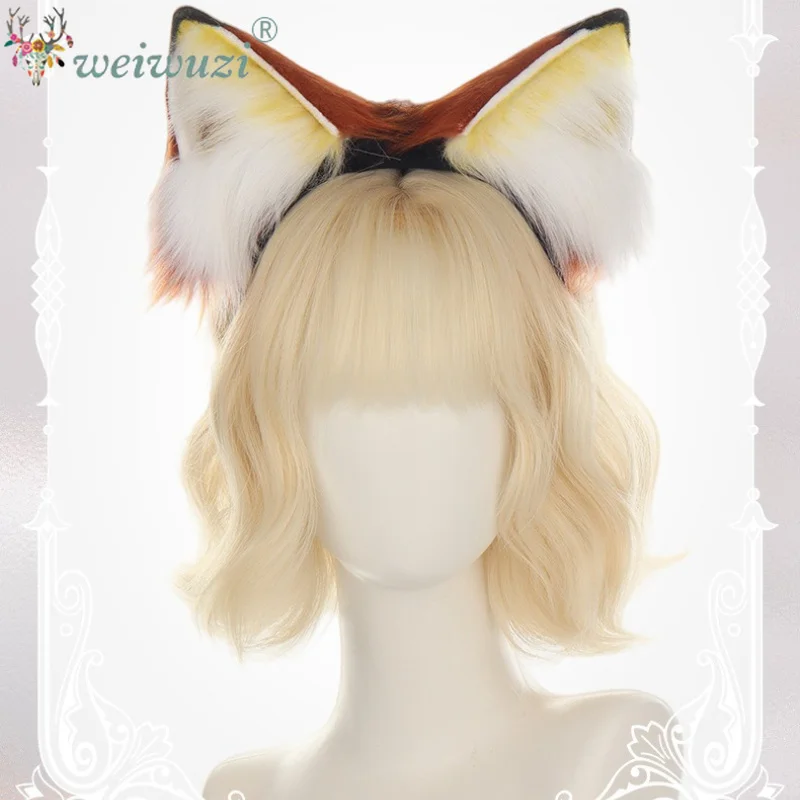 Halloween Accessories Cosplay Costume Electric Moving Fox Ear Headband Furry Animal Hair Hoop for Comic Con Themed Parties
