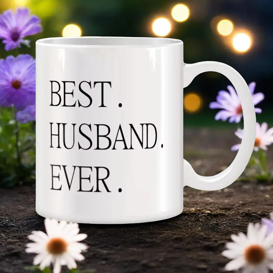 

Best Husband Ever Mugs For Husband Gift Ideas From Wife Birthday Gifts Novelty Coffee Ceramic Tea Cups White 11 oz