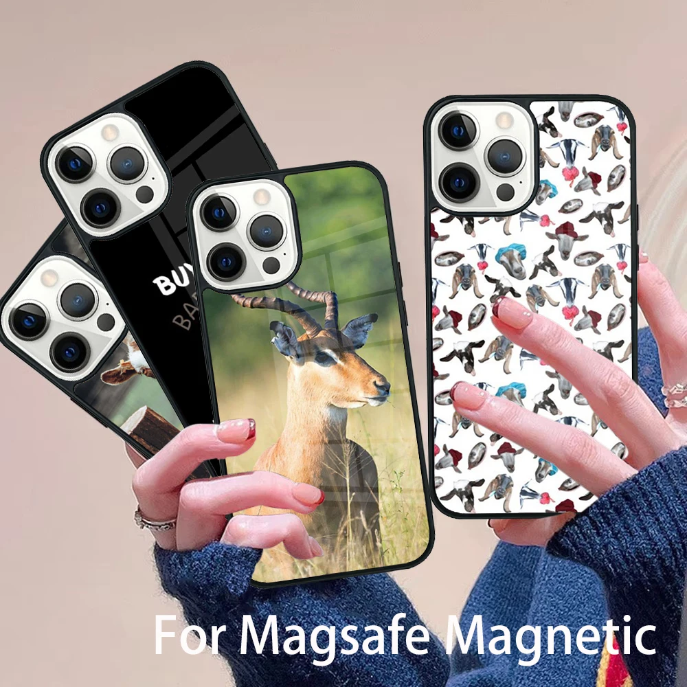 

Goats Phone Case Magesafe Magnetic Wireless Charge Cover For IPhone 16 11 12 13 14 15 Pro Max Plus Mini