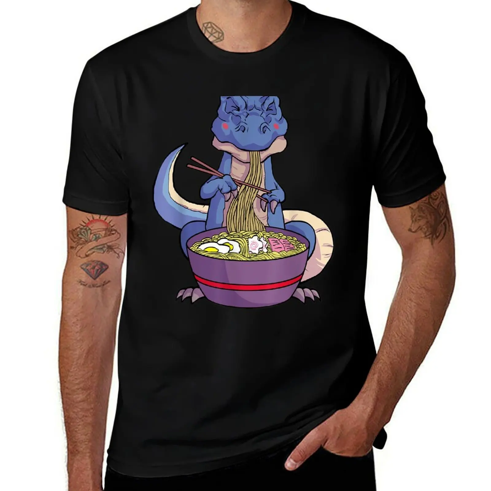 

Ramen Kawaii T Rex Dinosaur Anime Shirt Japanese Food Gift T-Shirt tees shirts graphic tees Funny t-shirt oversized men clothes
