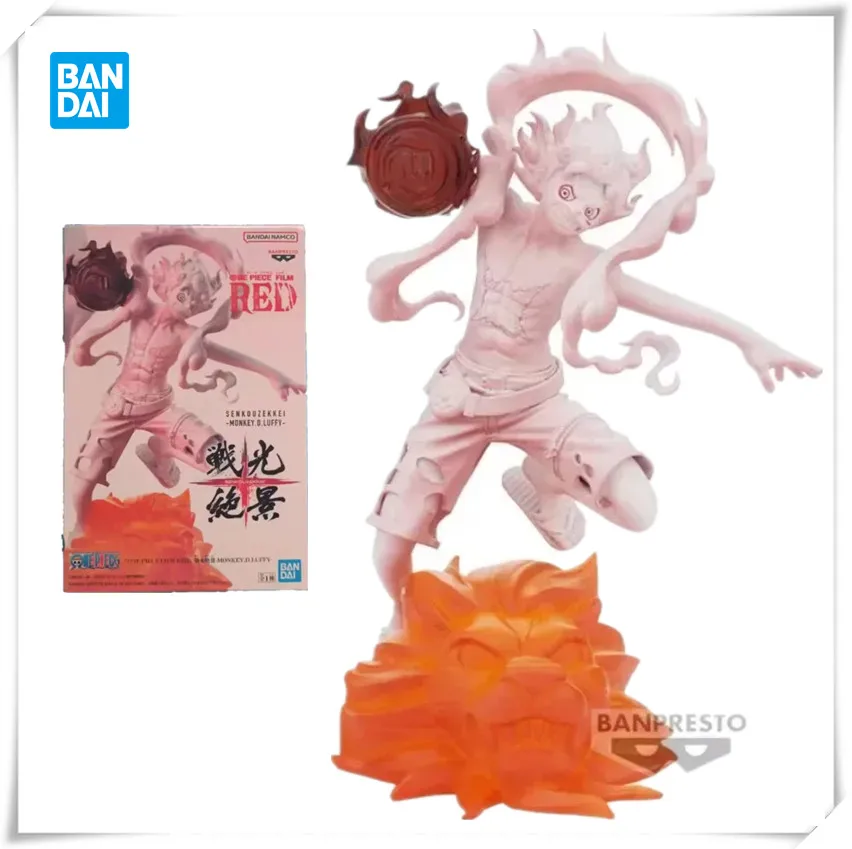 

Bandai BANPRESTO-ONE PIECE Action Figures, Luffy Collection Model in Red PVC, Toys, Children's Christmas Gifts, Original