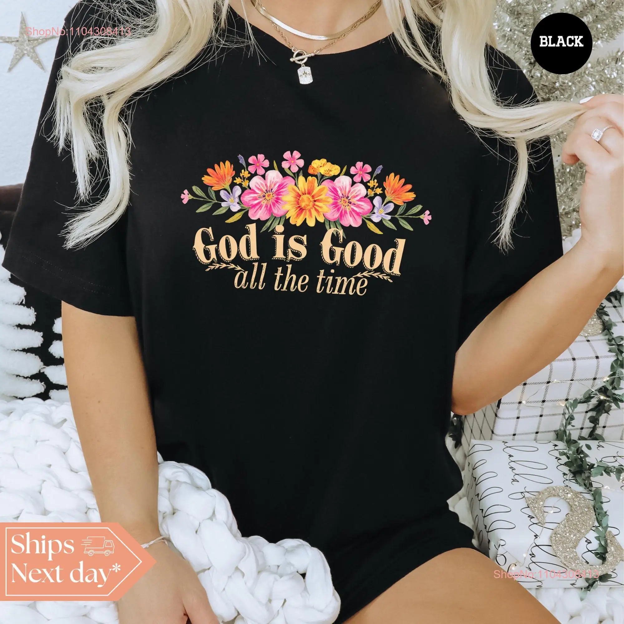 神はいつも良いクリスチャンTシャツ、信仰の子供聖書の一節、インスピレーションを与える快適な色、長袖または半袖