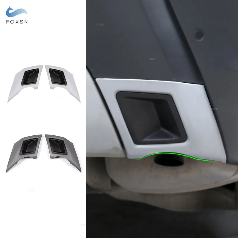 Car Accessories Rear Tail Throat Exhaust Pipe Plate Protection Trim ABS For Land Rover Discovery 5 S/SE/HSE LR5 2017 2018 L462