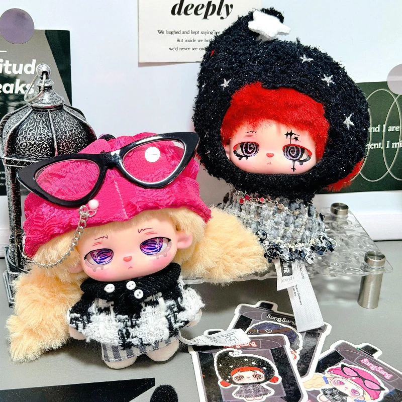 SangSang Fluffy Chaos Blind Box Darkness Anime Figure Mystery Box Surprise Bag Pendant Vinyl Face Anime Doll Keychain Toys Gift