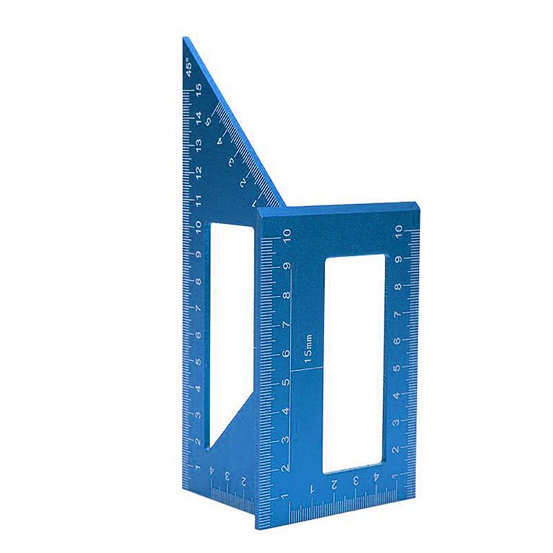 Woodworking Ruler Angle Ruler 45 90 Degree Aluminum Alloy Accurate Woodworking Square Angle Ruler Marking Gauge Carpenter Tool