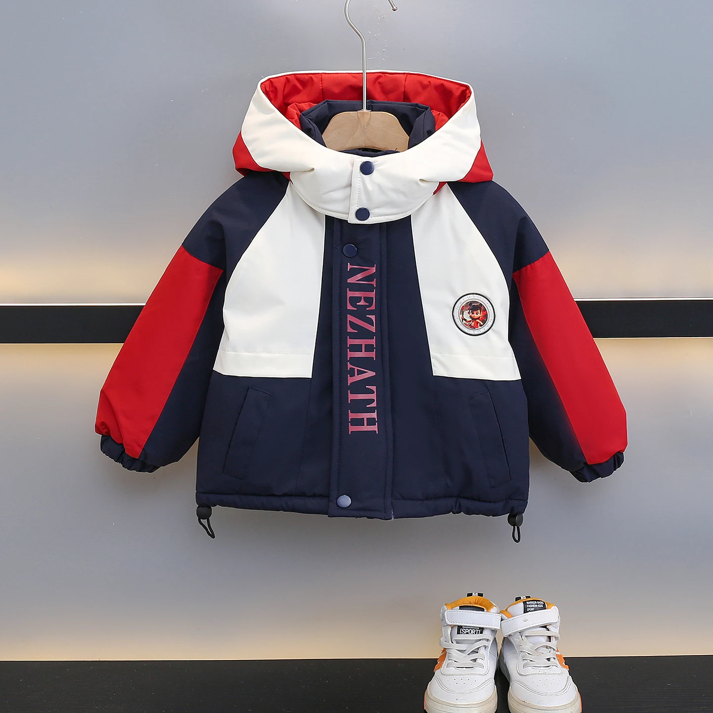 

Утепленная парка Erlang Son для мальчиков, осенне-зимняя новая модель, детская хлопковая одежда, утепленная парка для малышей