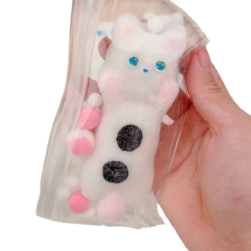 Mini gato perezoso de felpa Kawaii para niños, juguete antiestrés, de silicona, descompresión, 1 piezas