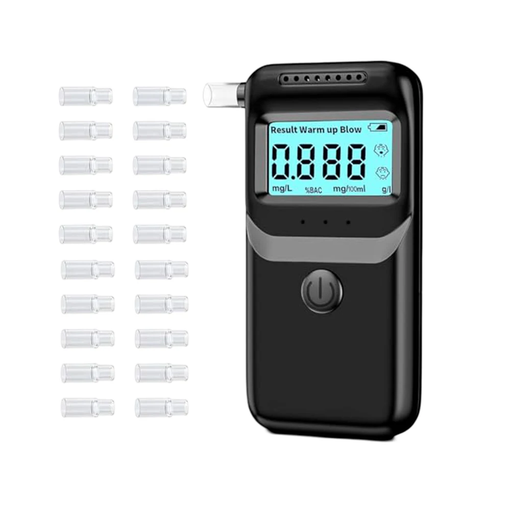 NF Digital Blood Content Analyzing Device with 20 Reusable Mouthpieces Tri-Color Indicator Light and Simple One-Touch Operation