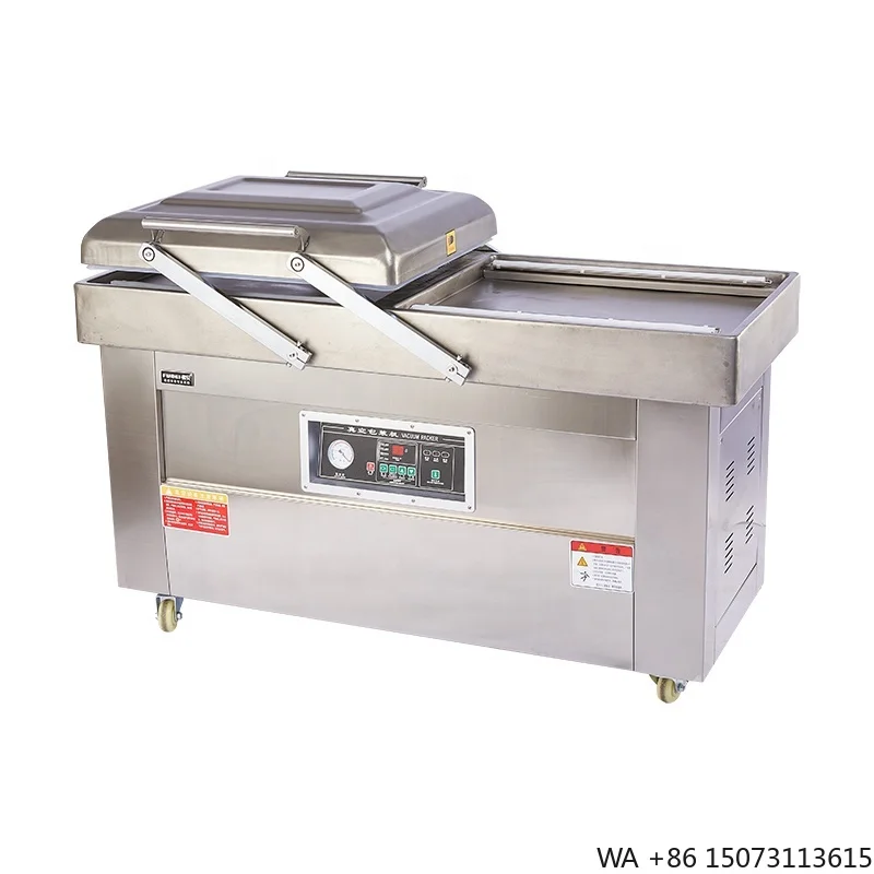 Dz 600 Double Chamber Meat Vacuum Packing  Vaccum Chicken Packaging Sealer Commercial Use With Ce