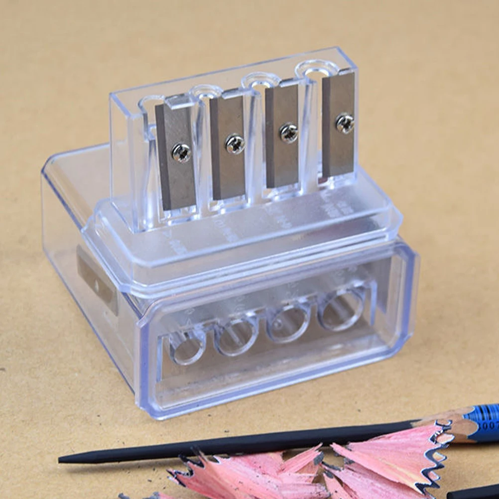 4-Hole Pencil Manual Handheld Sharpener For Mini Crayon Sharpener Easy To Use Portable School Supplies Student