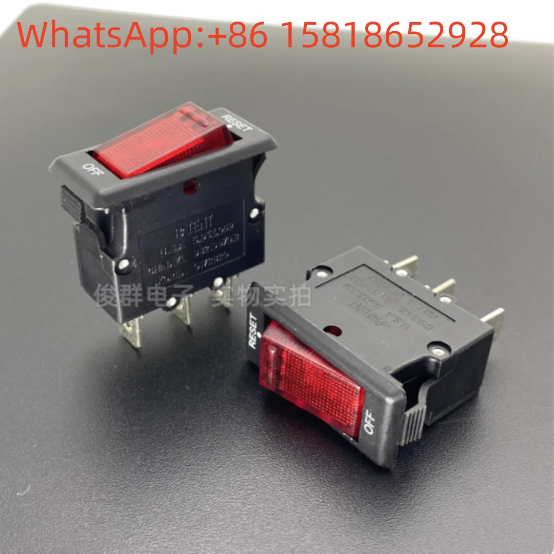 5 pieces HOLES JOEMEX M1 rocker boat-shaped switch overload protection 5A with light 3-pin 2-position power fuse button