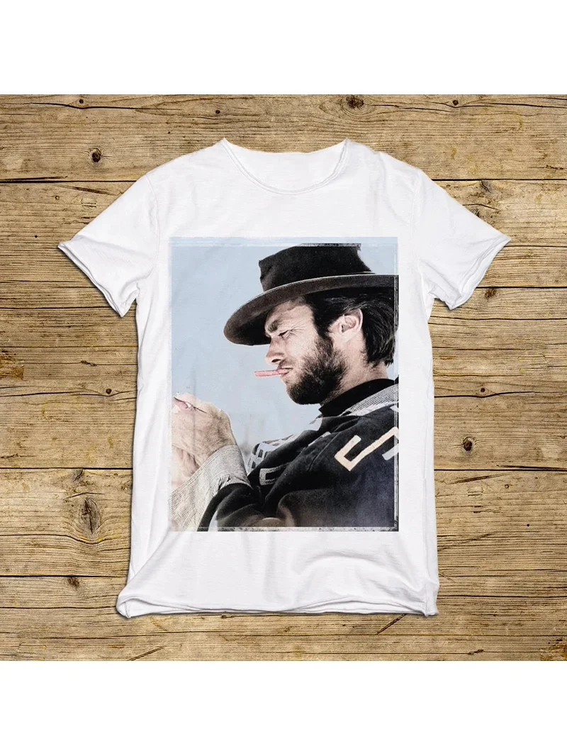 Classic Movie Lead Actor Character Pattern American Retro ort Sve T-irt Casual Breathable Cotton Tee for Men