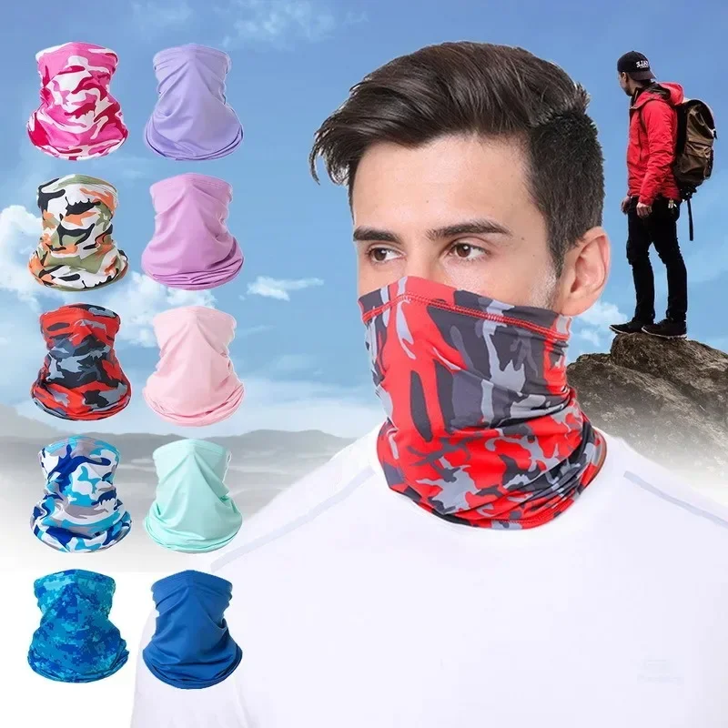 Multi-purpose Turban Riding Scarf Cycling Bandana Men Women Neck Cover Sunscreen Ice Silk Outdoor Fishing Hiking Headwear Mask