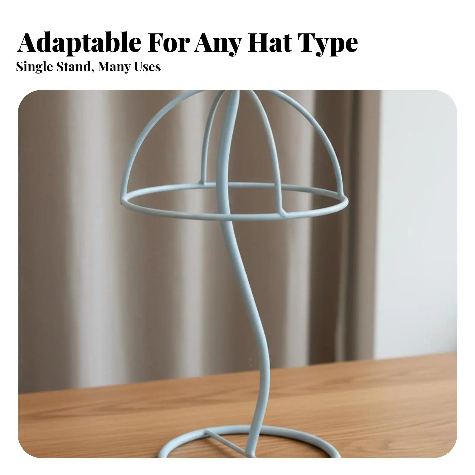 Wrought Iron Hat Display Holder Mushroom Dome Design Cap Rack for Closet Organization and Storage