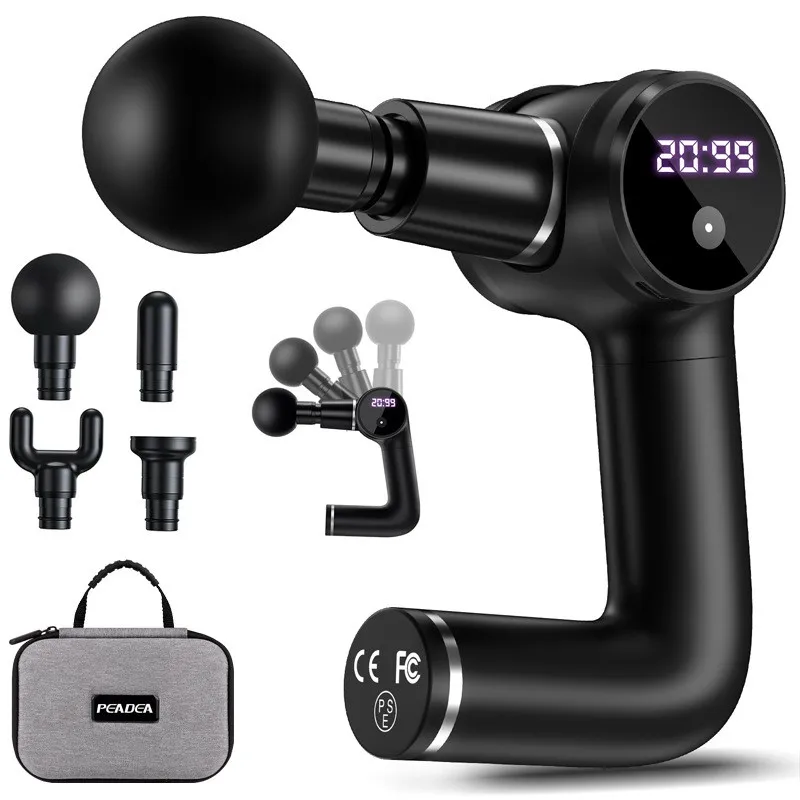 

Массажный пистолет для мышц, вибрирующий массажер для шеи, электрический пистолет для глубокой ткани для тела, ног, похудения, фитнес-стимулятор, пистолет