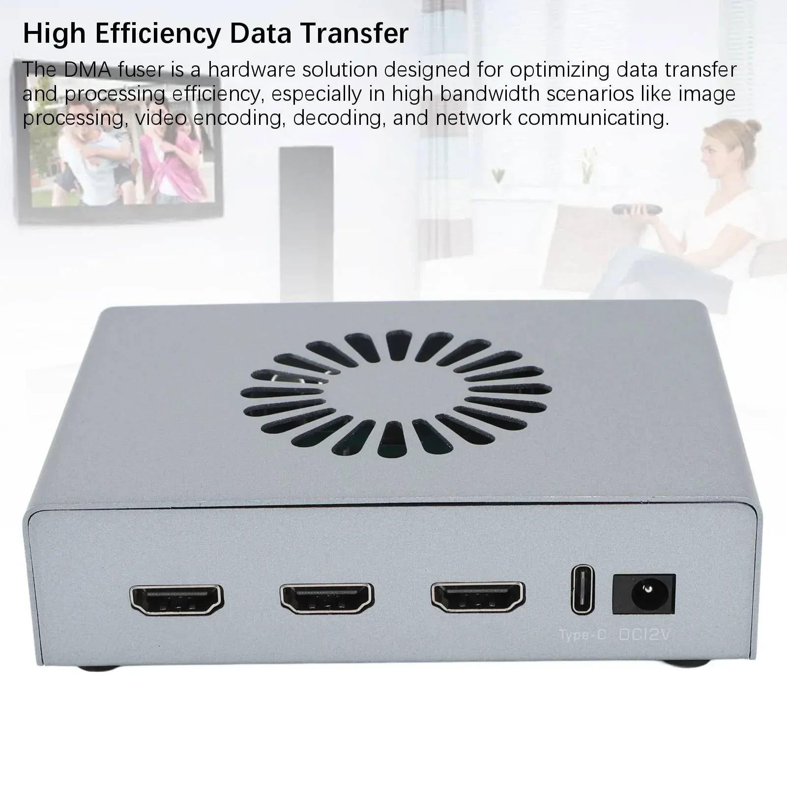 DMA Fuser High Definition HD Multimedia Interface Overlayer Synthesizer Aluminum Alloy Plug and Play for Video Conferencing
