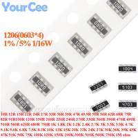 100pcs/lot 1206 0603*4 Network Resistor 1% 5% 1/16W 20 22 30 33 36 39 47 49.9 51 56 68 75 82 100 120 150 180 1K 10K 51K 100Kohm