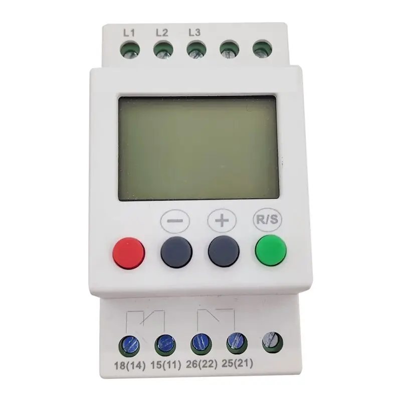 AA14 3 Phase Din Rail Adjustable Under Over Voltage Protector Voltage Monitoring Protection Relay AC380V Voltage Protector