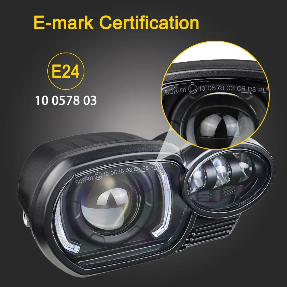 Voor K1200R K1300R 66W Krachtige LED Koplamp E-Mark Goedgekeurde Motorfiets Projector Koplampen