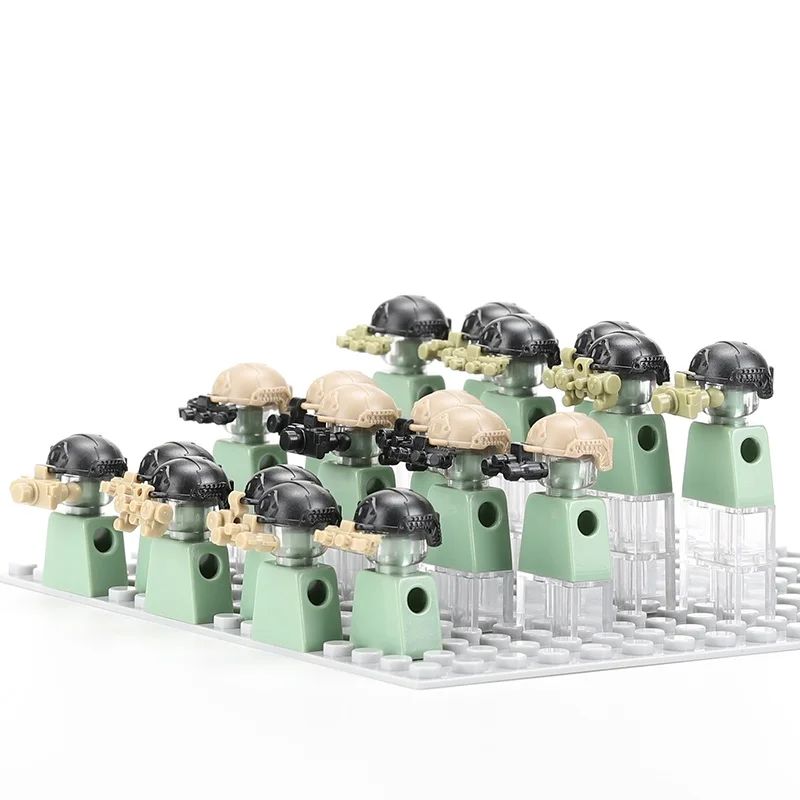 

Призрак Спецназ Полицейская Модель Военная Фигурка Ночного Видения MOC Аксессуары Кирпичи Строительный Блок Игрушки Для Детей