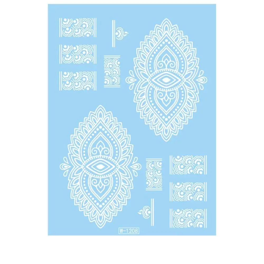 

Body Art Feather Wrist Neck Face Brownish Red Lace Fake Tattoos Temporary Tattoos Flower Fake Tattoos Henna Tattoo Stickers