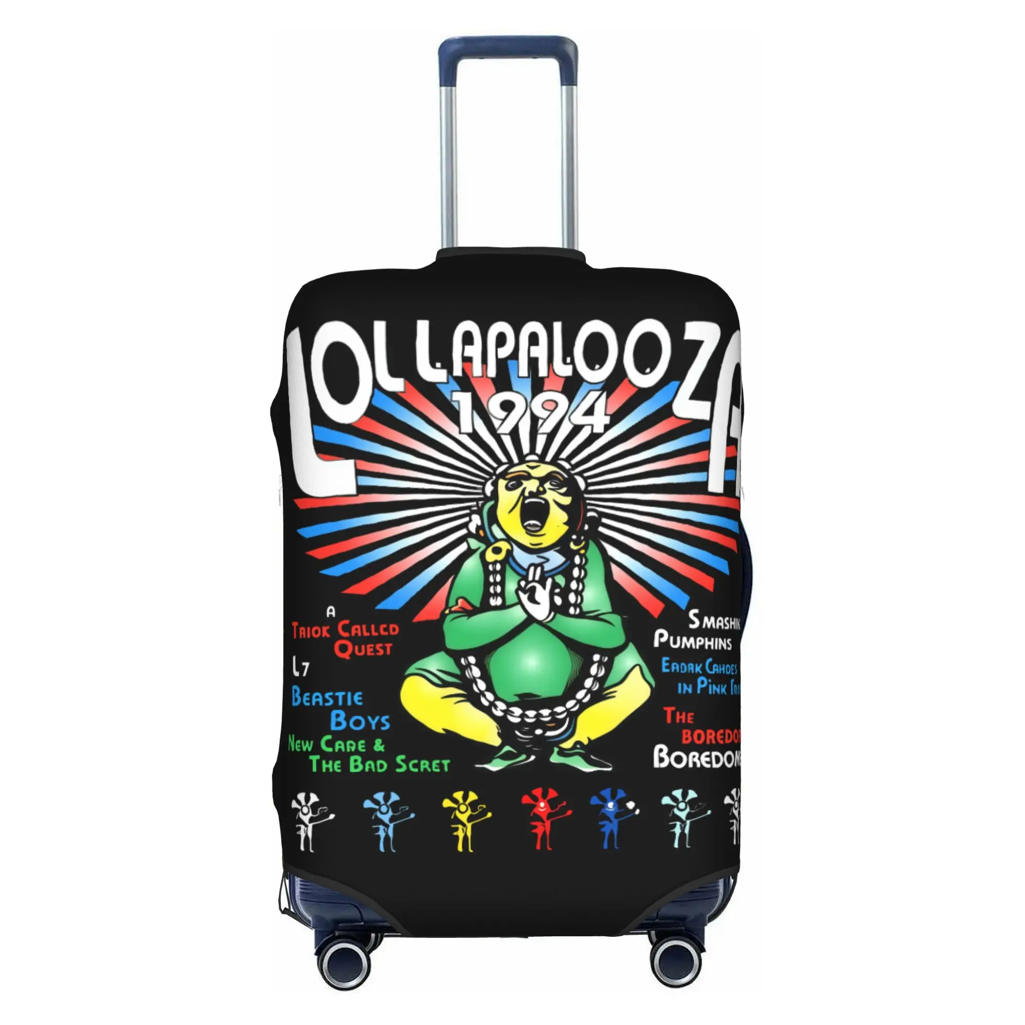 Rock Heavy Metal Punk L-Lollapalooza  Luggage Cover Elastic Travel Suitcase Protective Covers Suit For 18-32 inch
