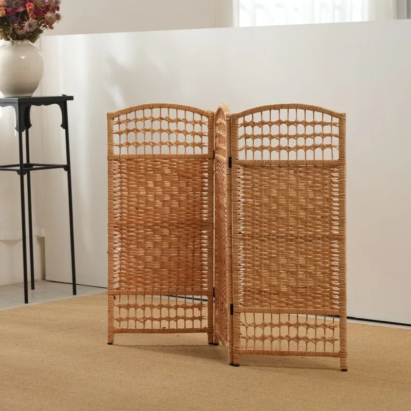 Willow screen partition living room tea room Qiliu hand-woven simple home partition hotel simple folding screen