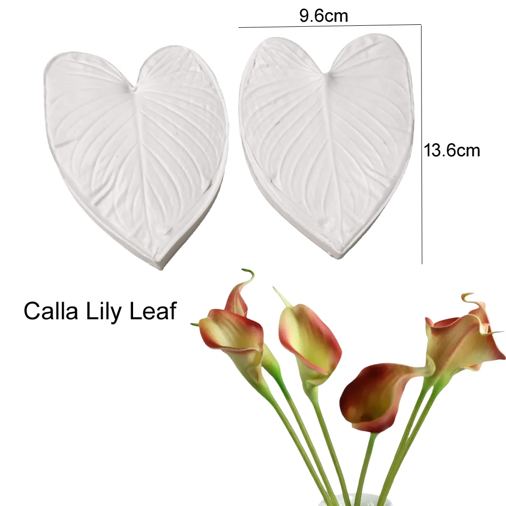 New Calla Lily Flower Silicone Moulds Fondant Gumpaste Sugarcraft Polymer Clay Molds Bakeware Tools Baking Accessories and Tools