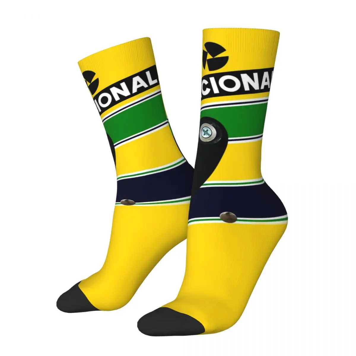 

Crazy Design Ayrton Senna Legend Of Racing Theme Design Warm Socks Merch All Season Comfortable Crew Socks Non-slip