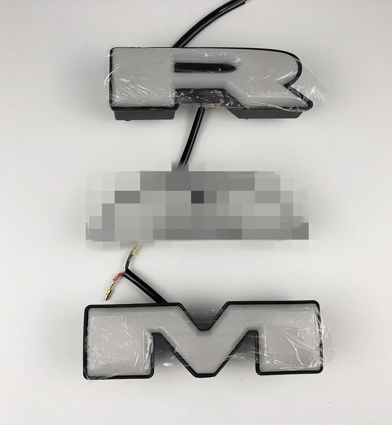 Samochód przedni Grill LED światła samochodu litery LED RAM Logo litery dla Dodge RAM 1500 2500 3500 2009-2019