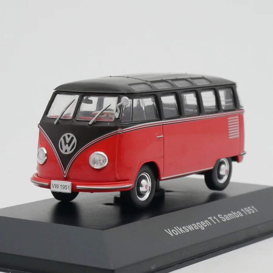 

Литой под давлением IXO масштаб 1:43 Volkswagen T1 Samba 1951 минивэн модель автомобиля из сплава Коллекционная игрушка в подарок сувенир дисплей орнамент