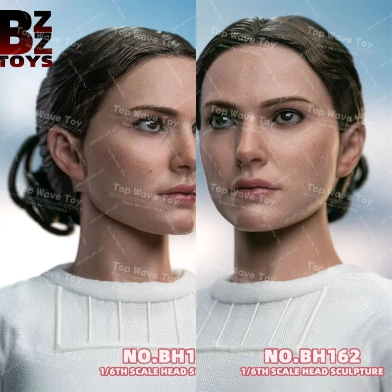 

New Stock BZZ TOYS BH162 1/6 Natalie Portman Head Sculpt PVC Head Carving Model Fit 12'' Female Soldier Action Figure Body Dolls