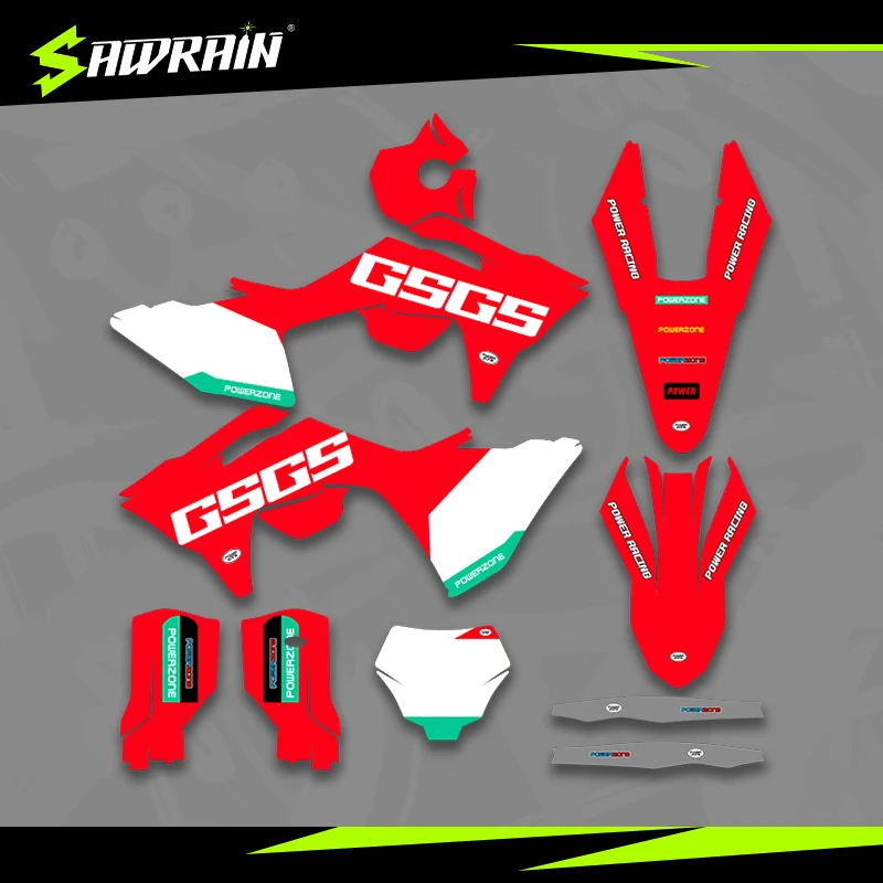 

Sawrain Motorcycle Graphics Backgrounds Decal Stickers Kits for GASGAS 24-26EC MC