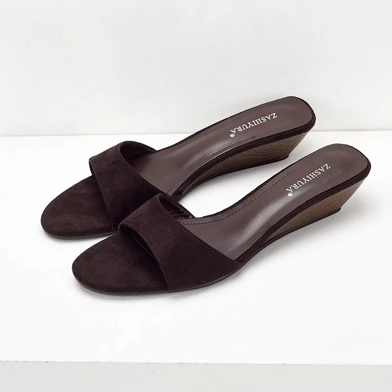banyiyou-2025-summer-fashion-slippers-women-shoes-brown-suede-wear-simple-holiday-cool-wedges-slippers-sandalias-mujer-slides
