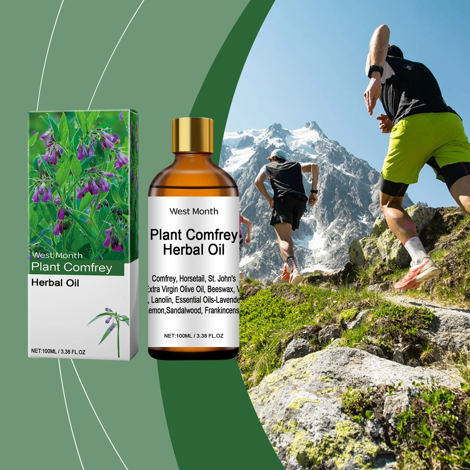 

WestMonth Herbal Compost Oil Massage Moisturizing Joint Massage Essential Oil Daily Joint Care Essential Oil 1pcs