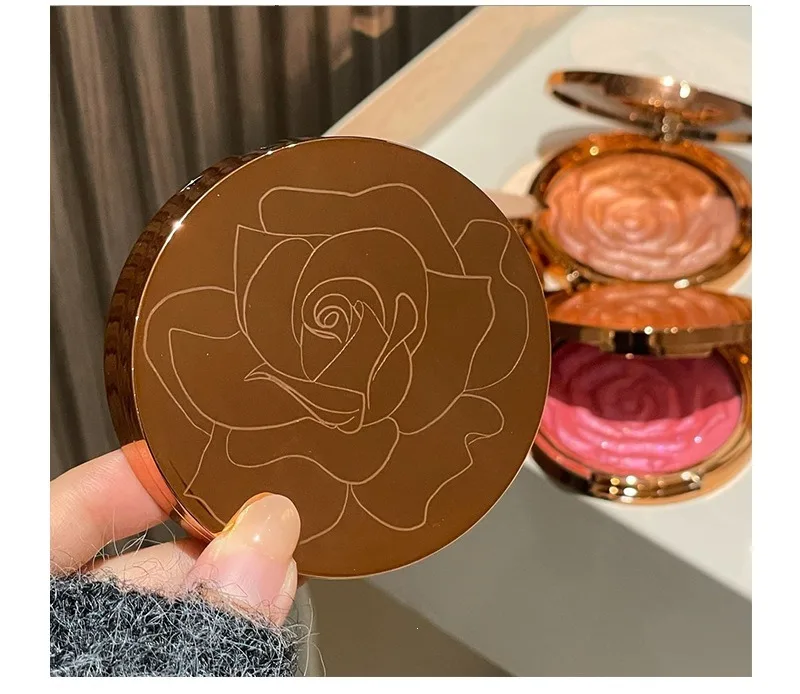 Rosen-design Highlighter Und Blush Palette Schimmernd Rosa Wangen_voghion.com