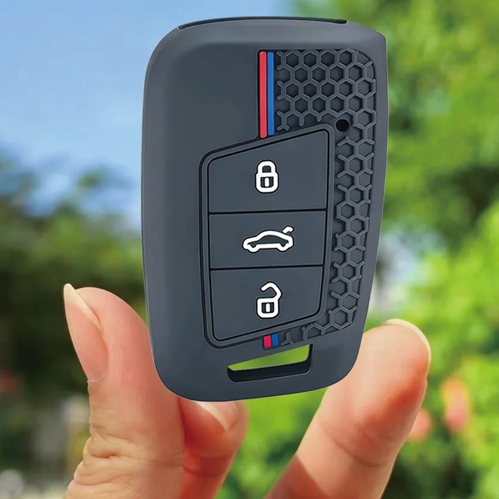  Silicone Car Remote Key Case Cover Protect Shell For VW Volkseagen Passat B8 CC Arteon Magotan GTE Car Keychain Accessories