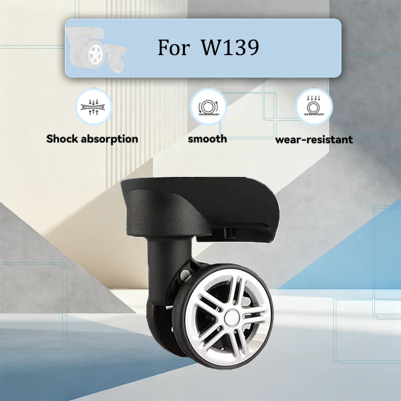 

For W139 Heavy Duty Suitcase Wheels Replacement Kit Smooth Rolling Swivel Casters Easy Install Luggage Accessories