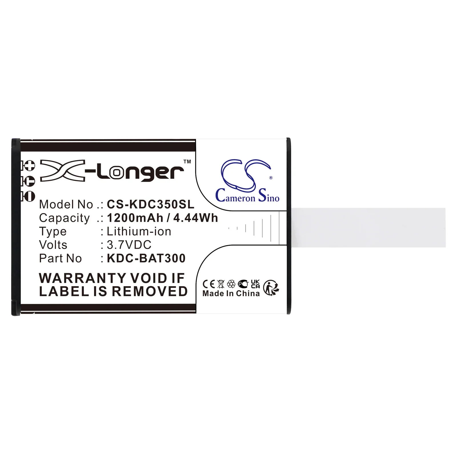 Barcode Scanner Battery For KDC350CFi-G6SR-R2  KDC350CFi-G6SR-3K-R2  KDC350Li-D-R2  KDC350LNi-D-R2  KDC350Li-MO-3K-R2