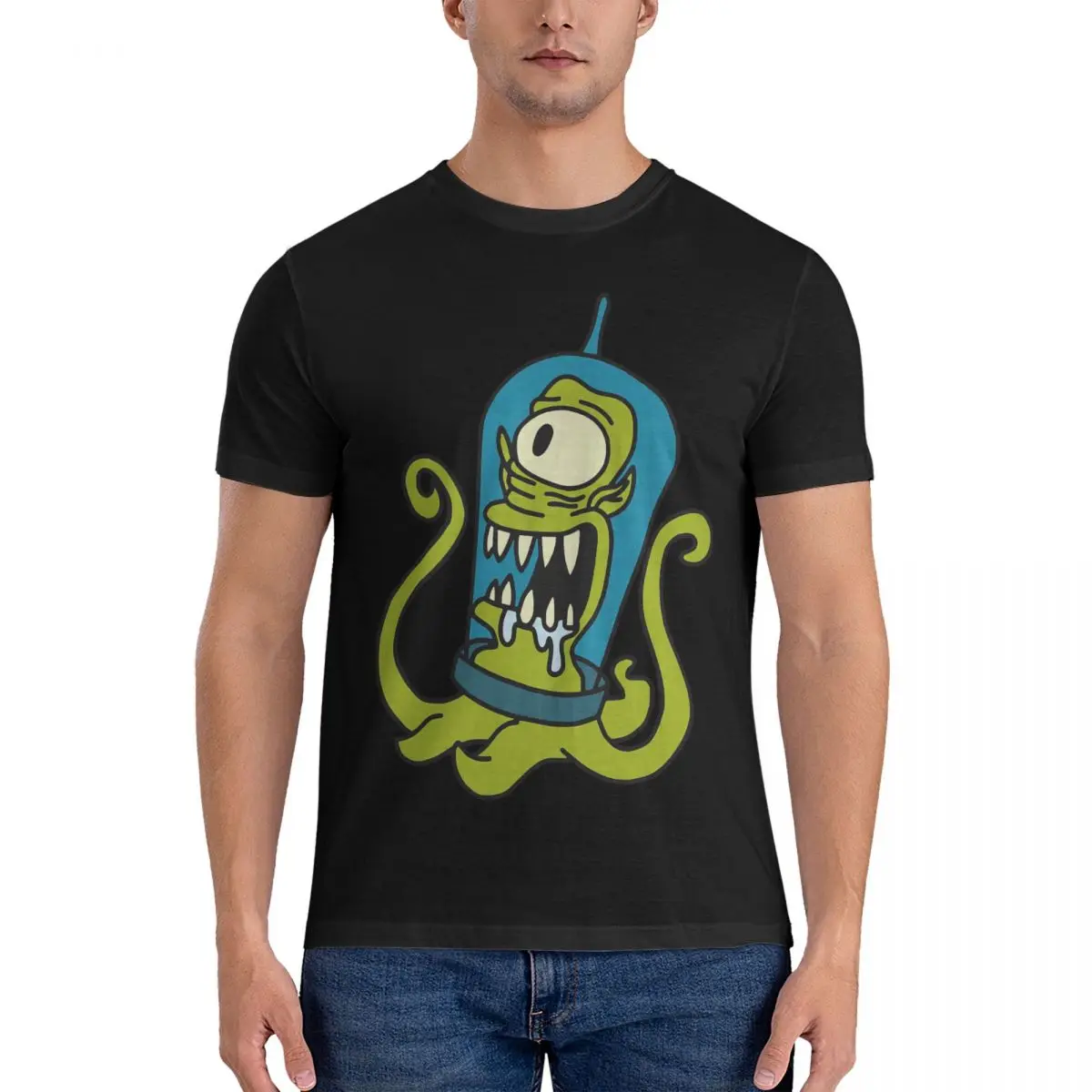 Monster Men T Shirts F-Futurama Funny Tee Shirt Short Sleeve Crew Neck T-Shirt Cotton Gift Idea Clothes