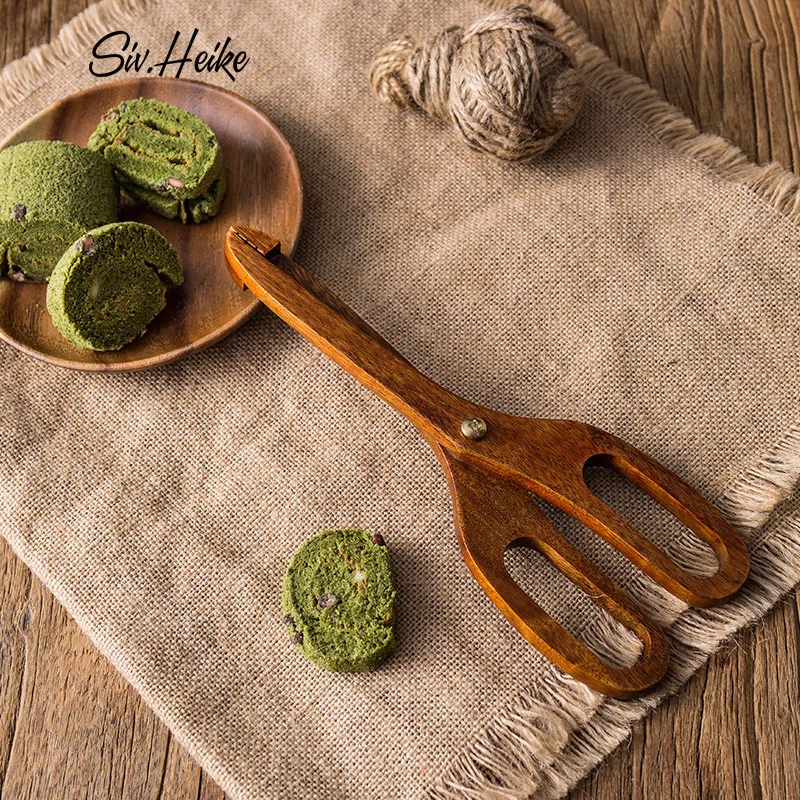Wooden Baking Specific Bread Food Clip Kitchen Anti-slip Anti-scald Food Clamp Home Heat-resistant Barbecue Grilled Meat Clip