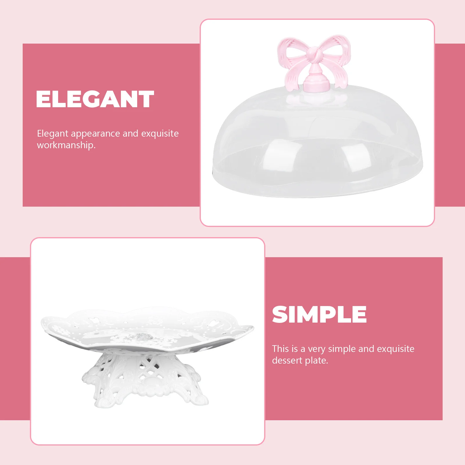 

1Set ABS Dessert Stand High Base Cake Tray Snack Plate Party Display Fruit Dessert Plate High Base Snacks Dish