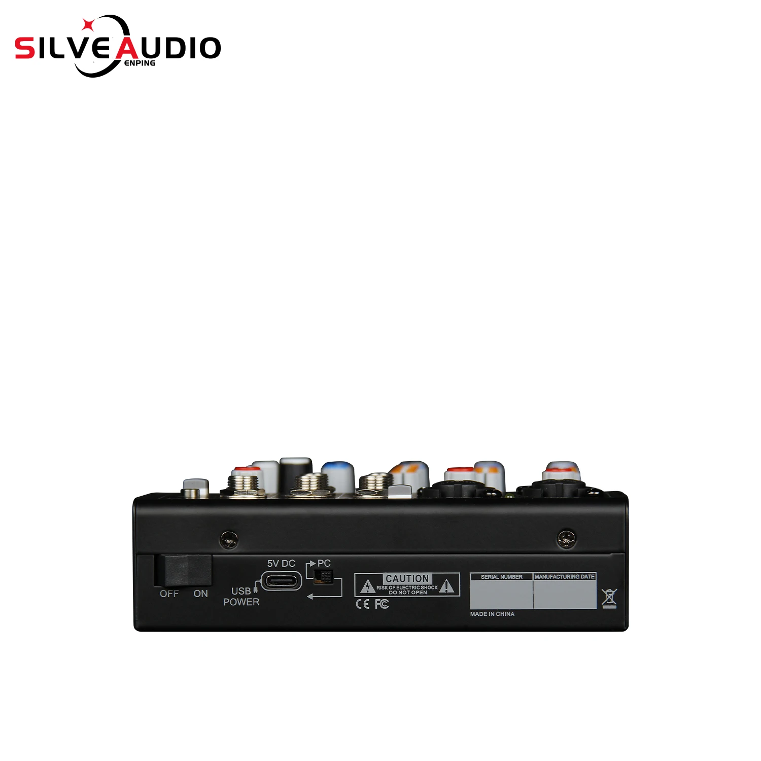 GAX-MQ4 Multi-function 4-channel DJ Mixer with Audio Interface 24DSP BT USB for Outdoor Live Broadcast