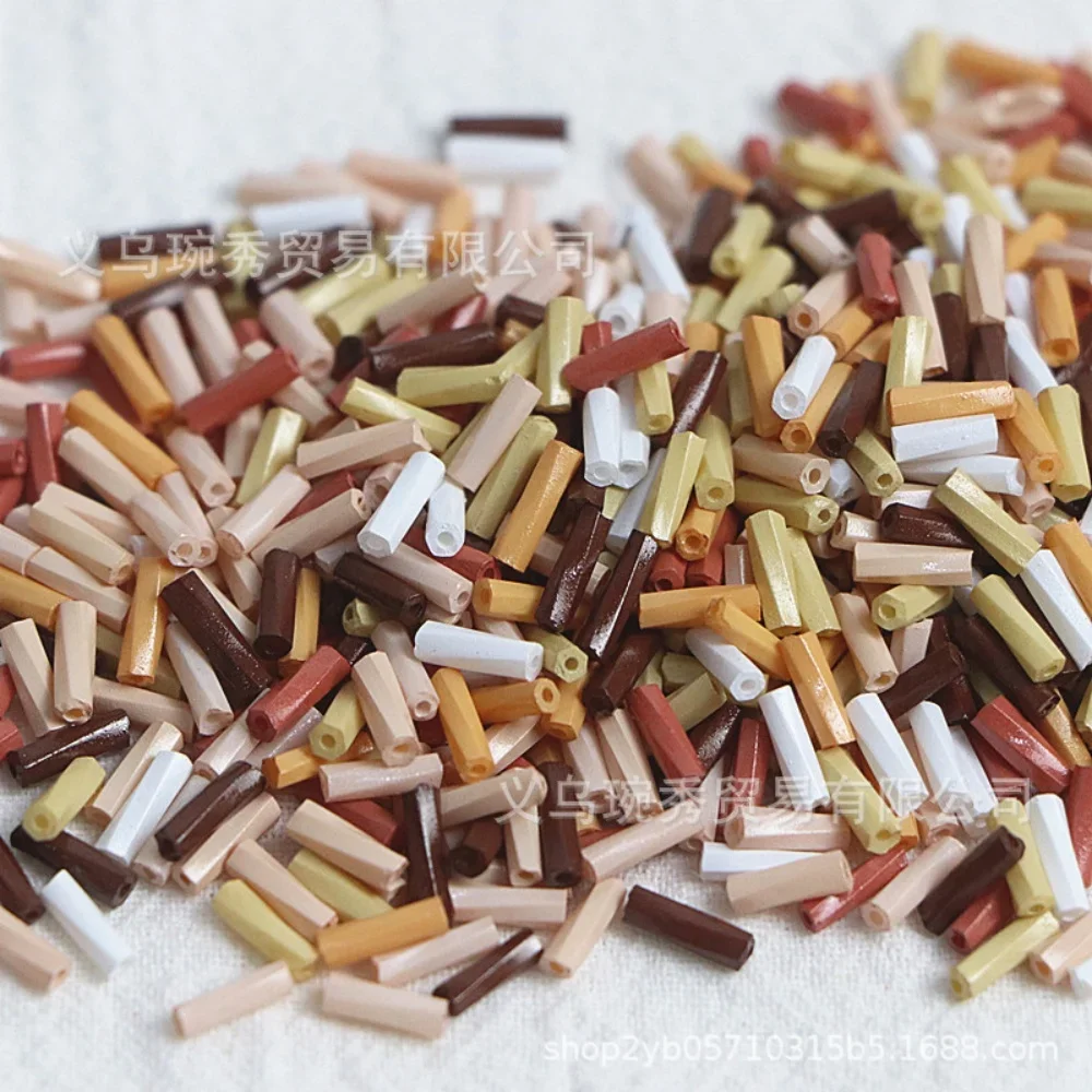 260 solid color tube beads 2x6mm twisted glass beads spiral seed beads DIY bracelet jewelry dress making clothing accessories