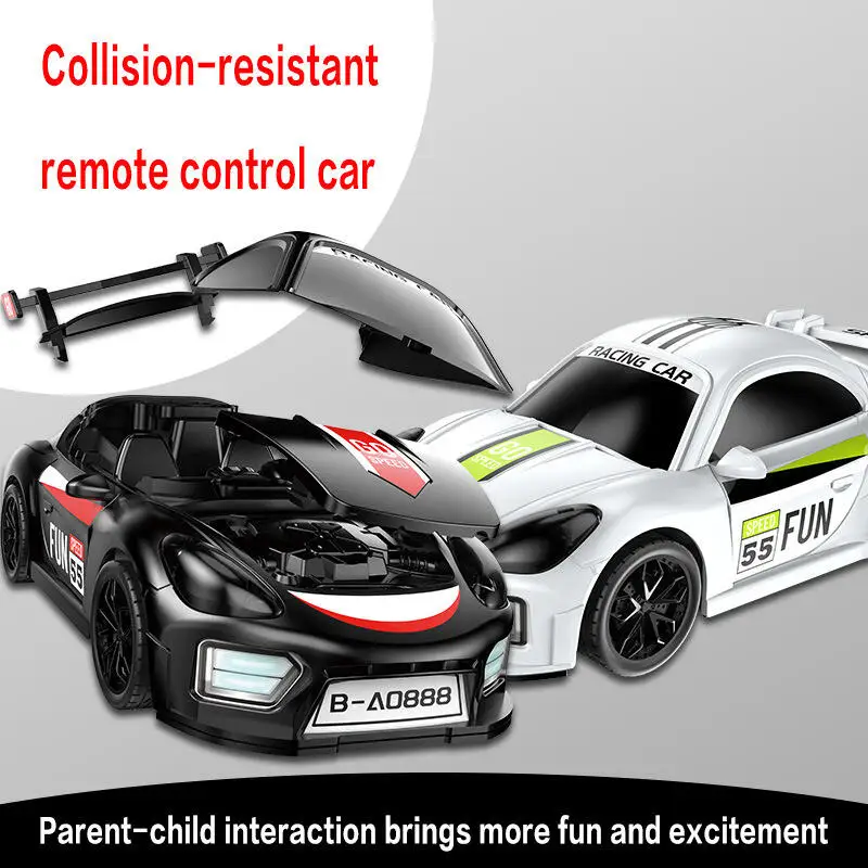 RC Drift High-speed Car With Lights Remote Control Crash Racing Vehicle Model Children Two-player Game Toy Boy Birthday Gifts